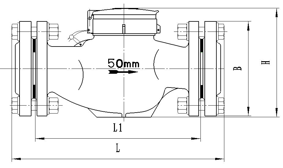 Rotor liquid-sealed water meter