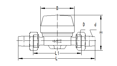 Single beam water meter