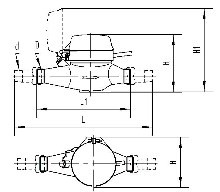 Rotor Dry Signal Water Meter