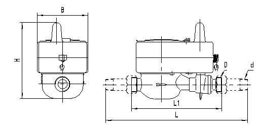 LORA remote valve water meter