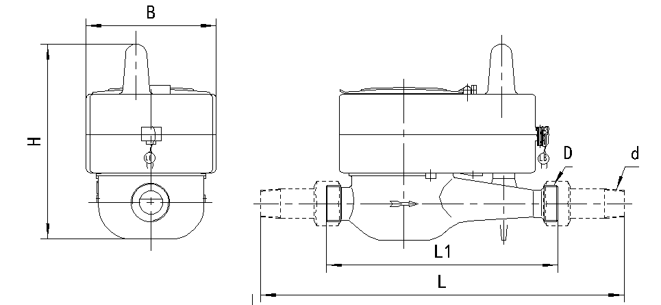 LORA remote water meter