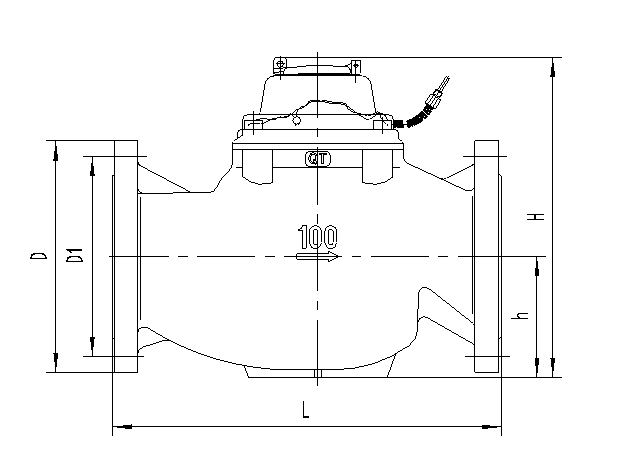 Vertical Wing Dry Signal Water Meter